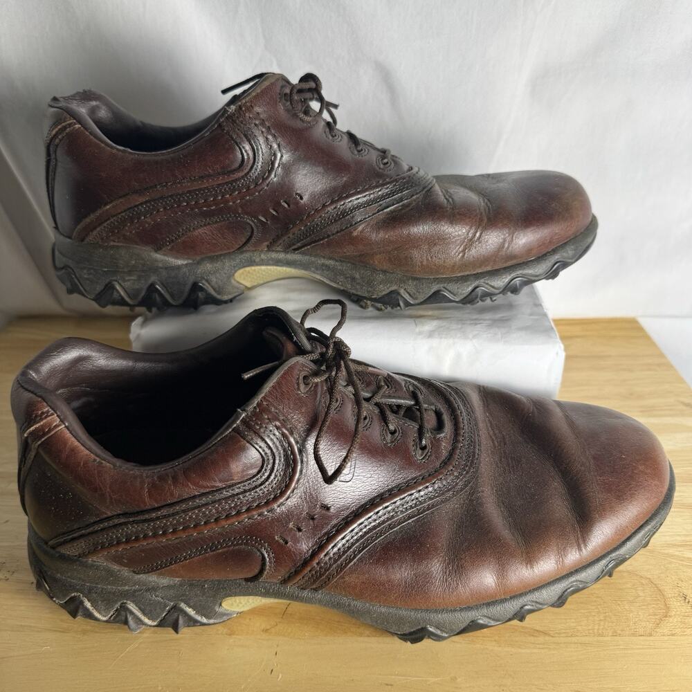 FootJoy Men's Brown Contour Series Golf Shoes Size 12 Classic Leather Golf